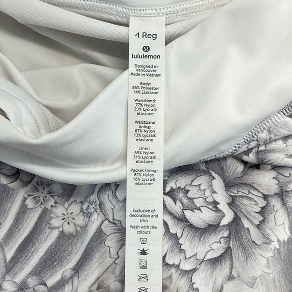 Lululemon Pace Rival Skirt Regular Length Mini Twine White Multi Size 4 Skort - Picture 7 of 14
